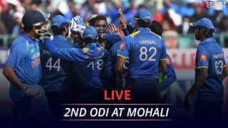 Live Cricket Score, India vs Sri Lanka, 2nd ODI at Mohali: IND level series